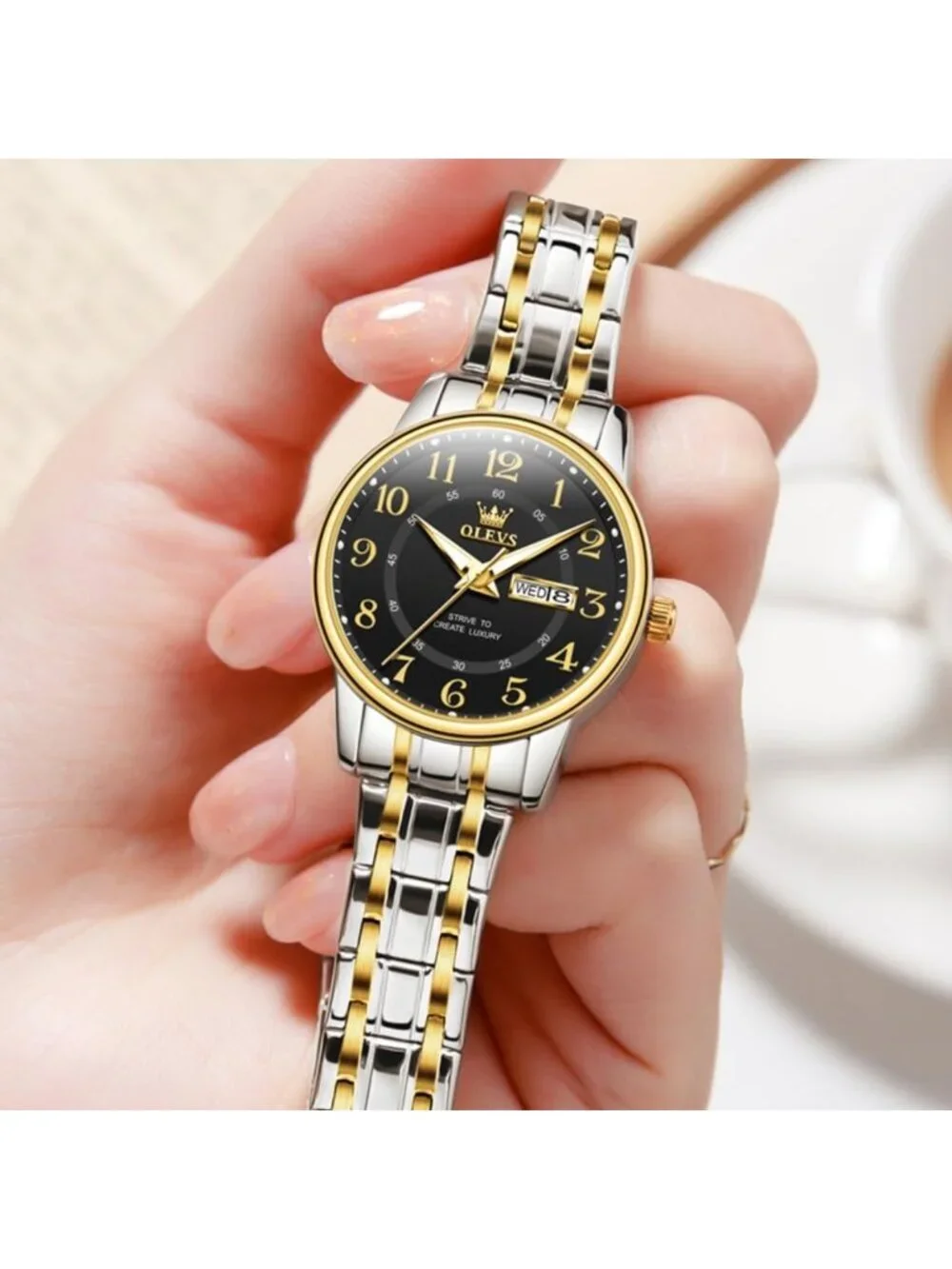 Stylish Women's Dress Watch - 30M Waterproof, Long Band for Medium Wrists